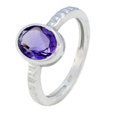 Valentina Boho Purple Solitaire Ring